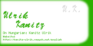 ulrik kanitz business card